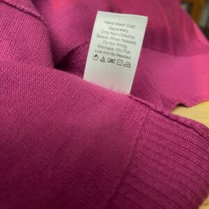 Beautiful Fuchsia Coldwater Creek Open light weight Jacket/ Cardigan.